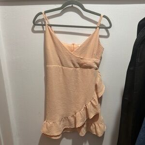 Coral Champagne Colored Mini Dress